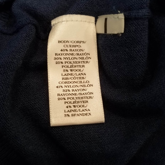 Ann Taylor Womens Sweater Top XS Blue Long Sleeve Wool Blend - Picture 5 of 6